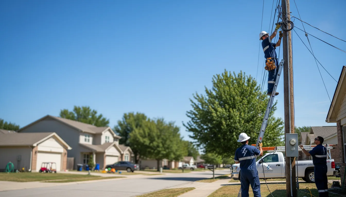 Residential electrician providing installation services in Bixby, OK